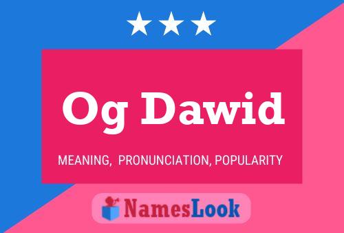 Og Dawid Name Poster