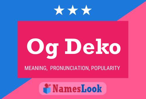 Og Deko Name Poster