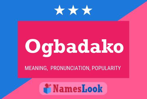 Ogbadako Name Poster