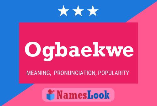 Ogbaekwe Name Poster