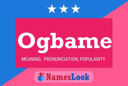 Ogbame Name Poster