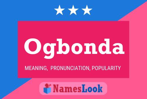 Ogbonda Name Poster