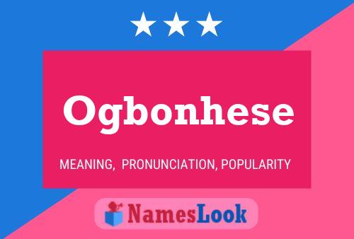 Ogbonhese Name Poster