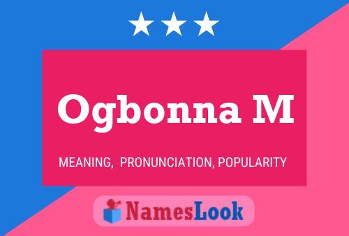 Ogbonna M Name Poster