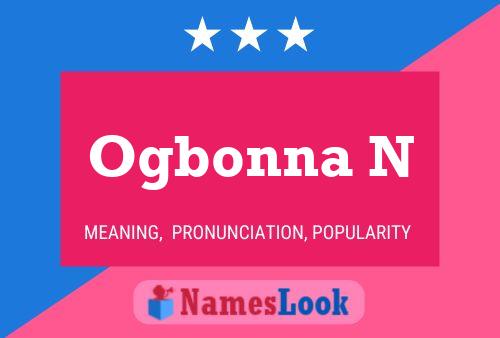 Ogbonna N Name Poster