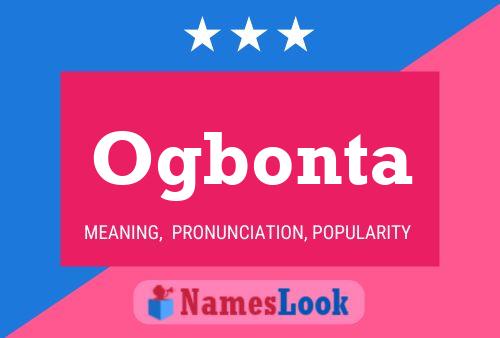 Ogbonta Name Poster