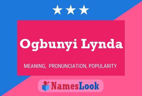 Ogbunyi Lynda Name Poster