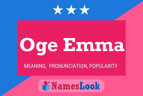 Oge Emma Name Poster