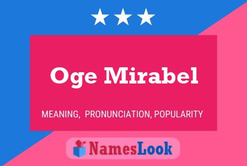 Oge Mirabel Name Poster