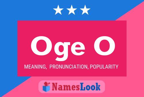 Oge O Name Poster