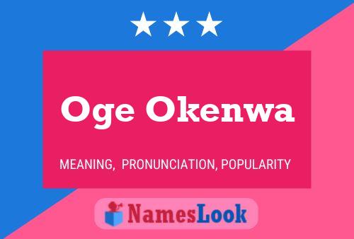 Oge Okenwa Name Poster