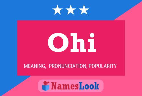 Ohi Name Poster