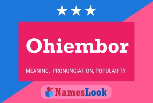 Ohiembor Name Poster