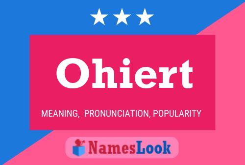 Ohiert Name Poster