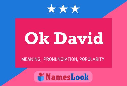 Ok David Name Poster