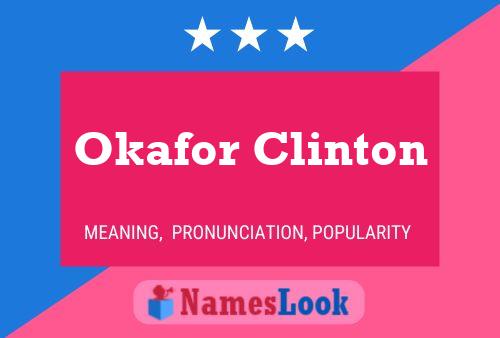 Okafor Clinton Name Poster