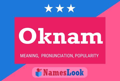 Oknam Name Poster