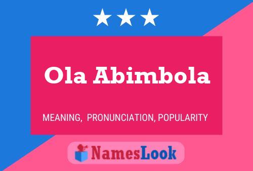 Ola Abimbola Name Poster