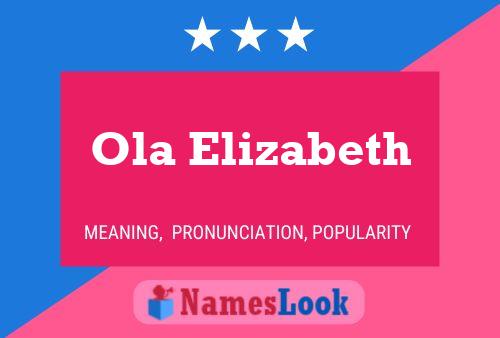 Ola Elizabeth Name Poster