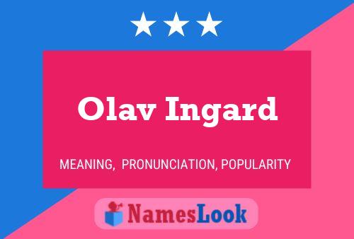 Olav Ingard Name Poster