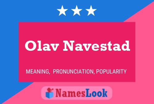 Olav Navestad Name Poster