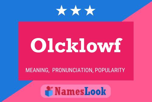 Olcklowf Name Poster