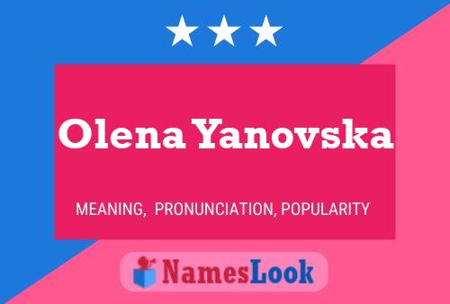 Olena Yanovska Name Poster