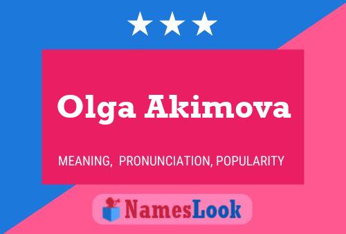 Olga Akimova Name Poster