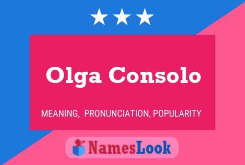 Olga Consolo Name Poster