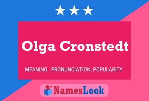 Olga Cronstedt Name Poster