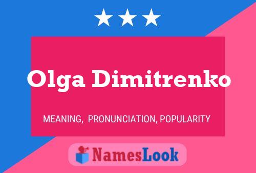 Olga Dimitrenko Name Poster