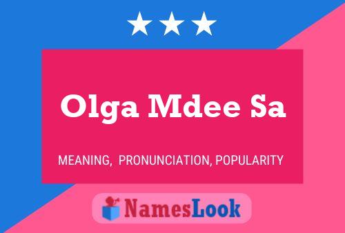 Olga Mdee Sa Name Poster