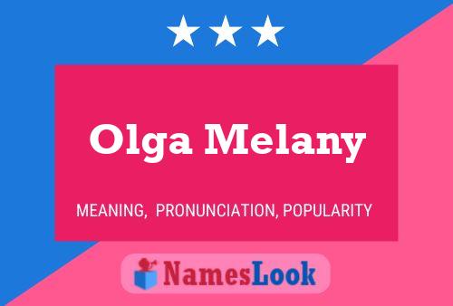 Olga Melany Name Poster