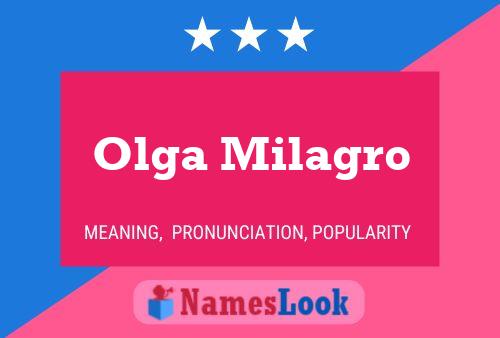 Olga Milagro Name Poster