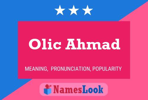 Olic Ahmad Name Poster