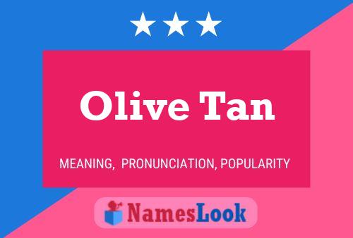 Olive Tan Name Poster