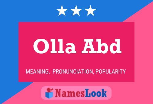 Olla Abd Name Poster