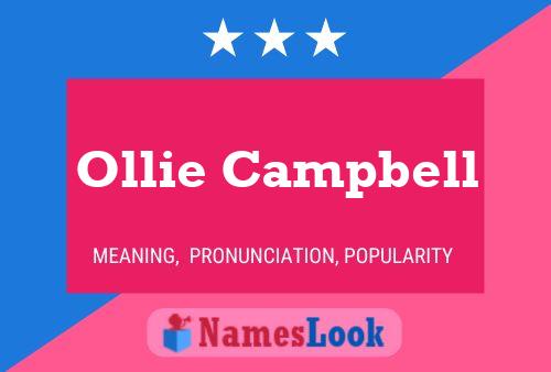 Ollie Campbell Name Poster