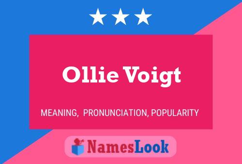 Ollie Voigt Name Poster