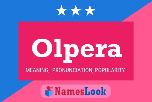 Olpera Name Poster