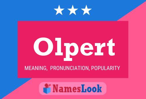 Olpert Name Poster