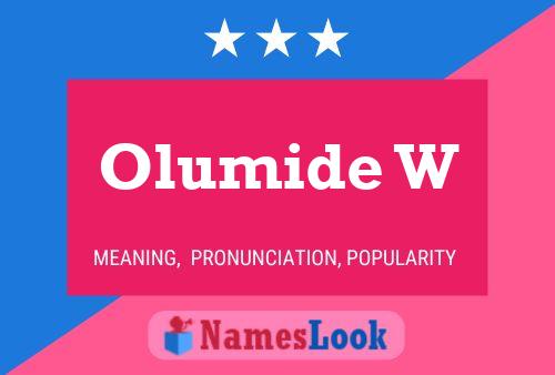 Olumide W Name Poster