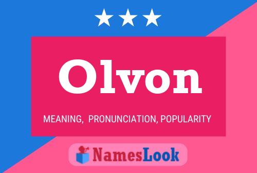 Olvon Name Poster