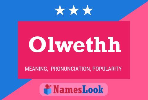 Olwethh Name Poster