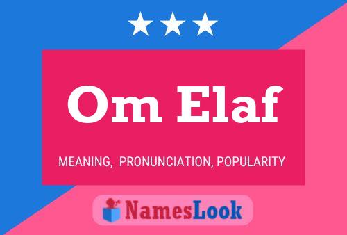 Om Elaf Name Poster