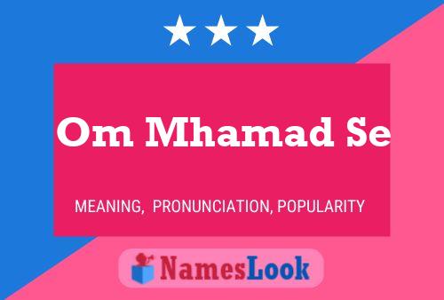 Om Mhamad Se Name Poster