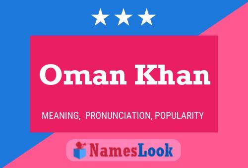 Oman Khan Name Poster