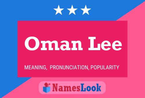 Oman Lee Name Poster