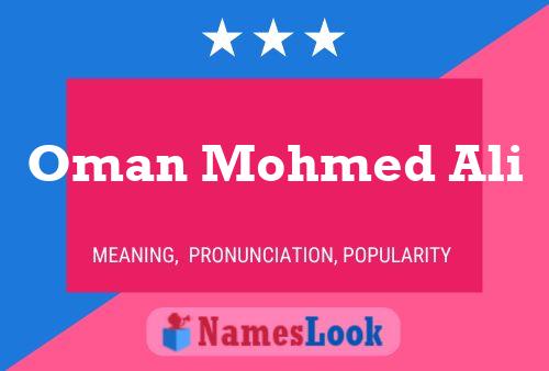 Oman Mohmed Ali Name Poster