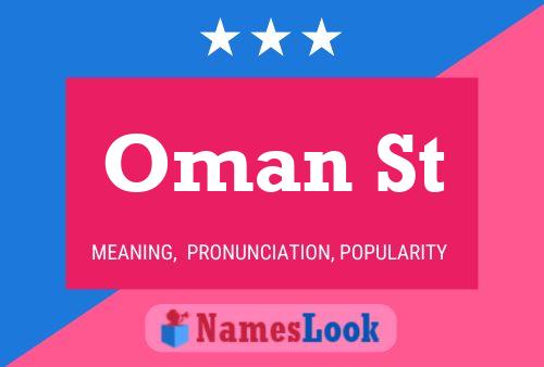 Oman St Name Poster